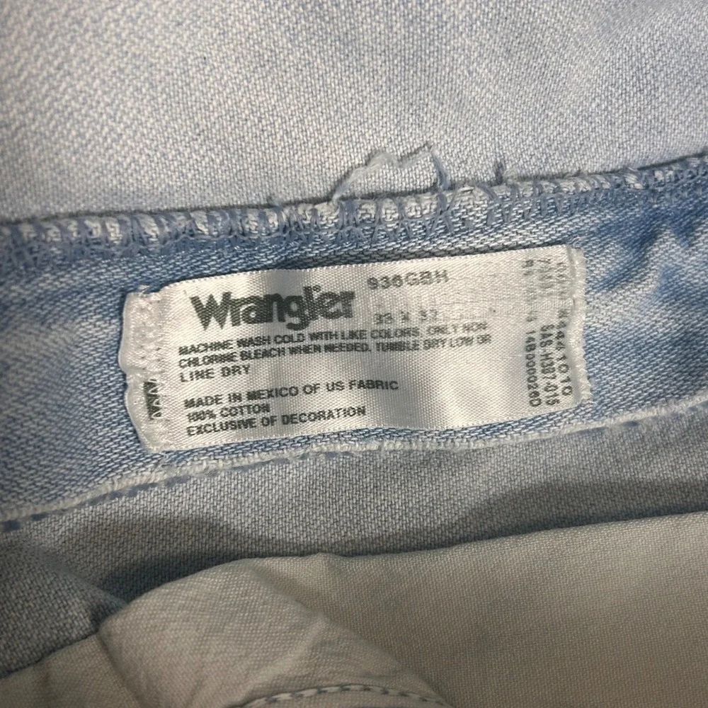 Wrangler Cowboy Cut 936GBH Light Wash Slim Fit Jeans Mens 33x32 Blue Denim